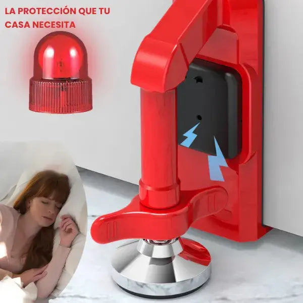 Bloqueador de puerta con alarma de seguridad