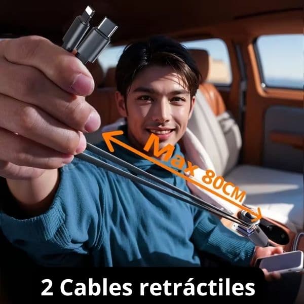 Adapatador de carga rapida 4 en 1 con proyector de luz led + 🎁3 aromatizadores gratis