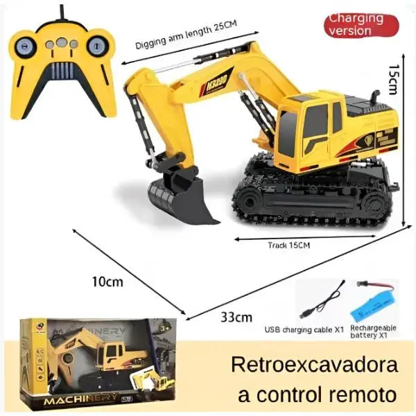 Retroexcavadora Premium A Control Remoto 🧘‍♀️ | Oferta de Black Friday 🔥