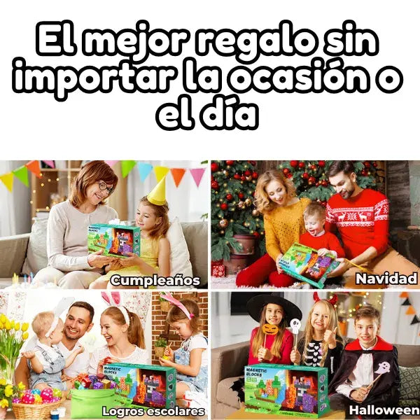 Bloques magnético de construcción Minicraf | 100 bloques