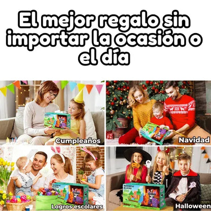 Bloques magnético de construcción Minicraf | 100 bloques