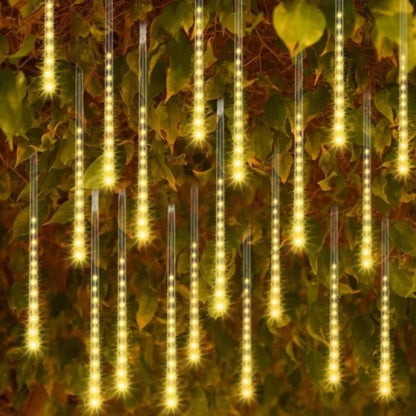 Luces de lluvia estelar 10 tubos con 288 luces led /Panel solar