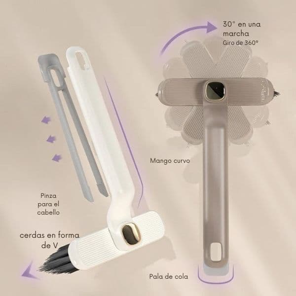 Cepillo giratorio multifuncion 3 en 1 | 🎁Oferta paga 1 y lleva 2