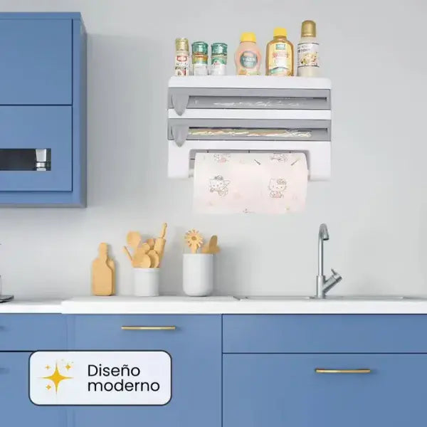 Dispensador 4 en 1 de pared para cocina.🧑‍🍳