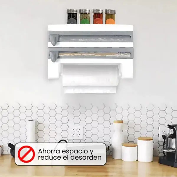 Dispensador 4 en 1 de pared para cocina.🧑‍🍳