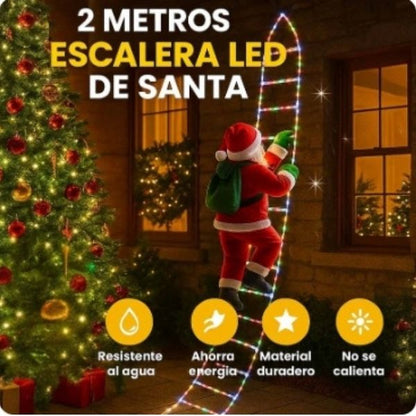 Escalera Led Navideña con Papá Noel