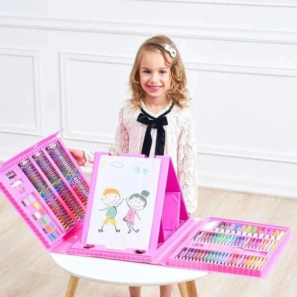 👨‍🎨 Set de arte creativo 6 en 1 con 208 piezas | 🎁 Regalo de navidad ideal para los pequeños artistas