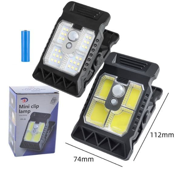 Lámpara solar de clip con sensor de movimiento | pack por 2 unds