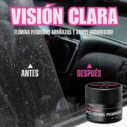 Polvo para pulir vidrio con ceróxido | Elimina manchas persistentes y acumuladas 🚗