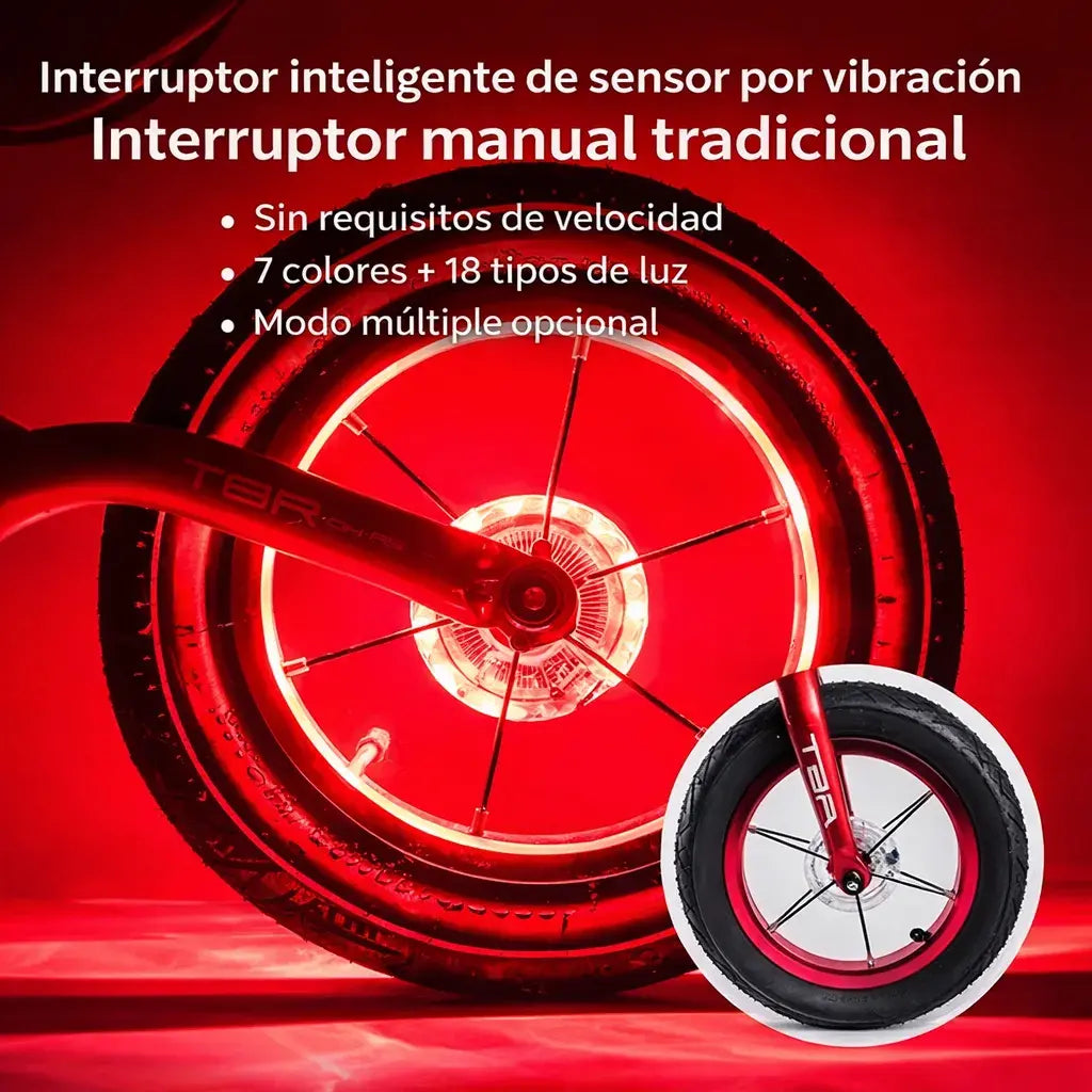 Rockbros® | Luces LED recargables e impermeables para buje de rueda en bicicleta