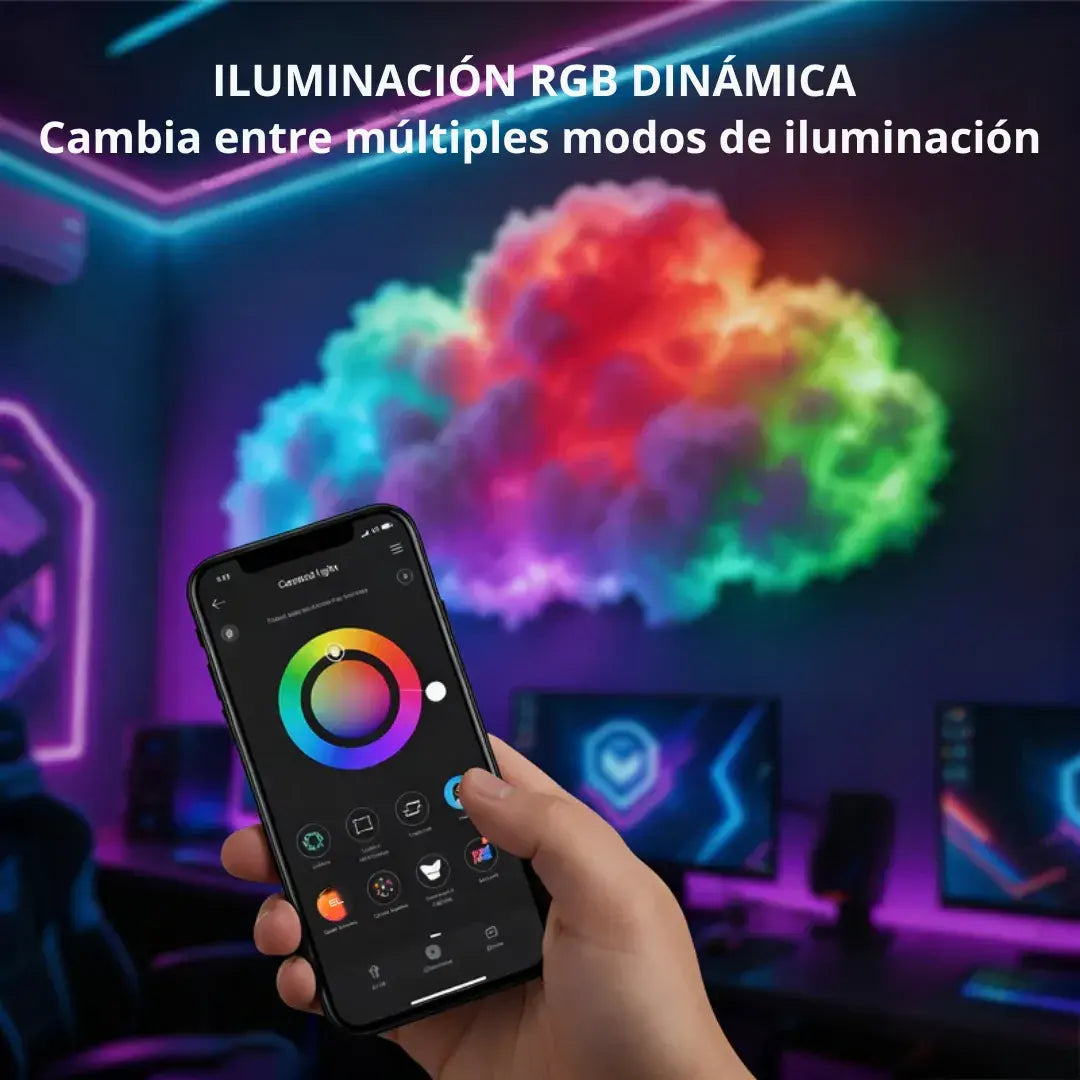 Lámpara decorativa LED en forma de nube con alimentación por USB | 🎁 60% de descuento