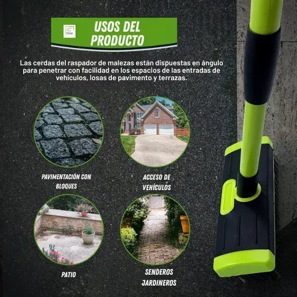 Cepillo 3 en 1 versátil para eliminar maleza