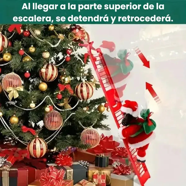 Escalera eléctrica de decoración navideña con Papá Noel escalador | Preventa navideña con 50 % dct 🎄
