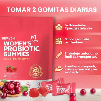 Gomitas probióticas para mujeres REVIVON™: mezcla de arándanos 3 en 1