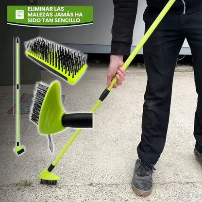Cepillo 3 en 1 versátil para eliminar maleza