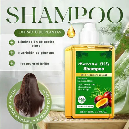 Shampoo de aceite de batana con extracto de romero