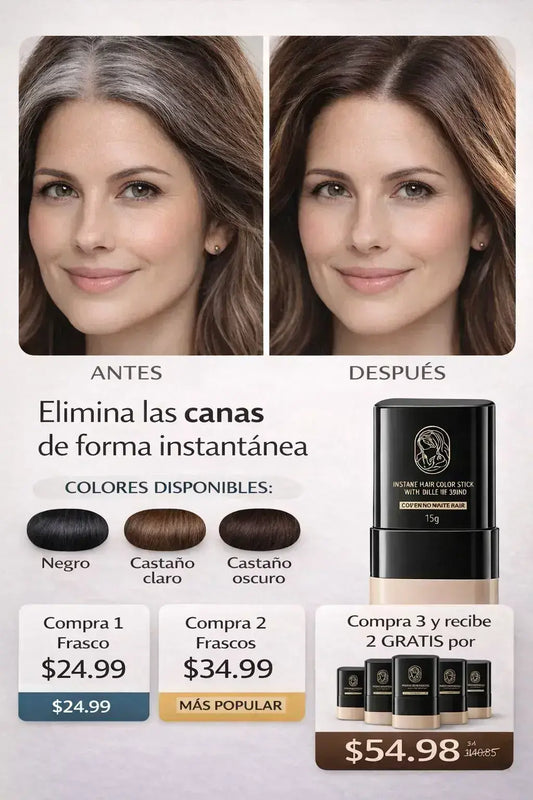 Tinte Instantáneo Coreano en Barra con Peine Incorporado