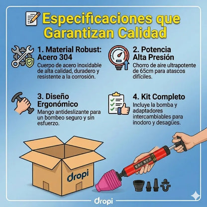 🏆Desatascador de inodoros de alta presión en un instante