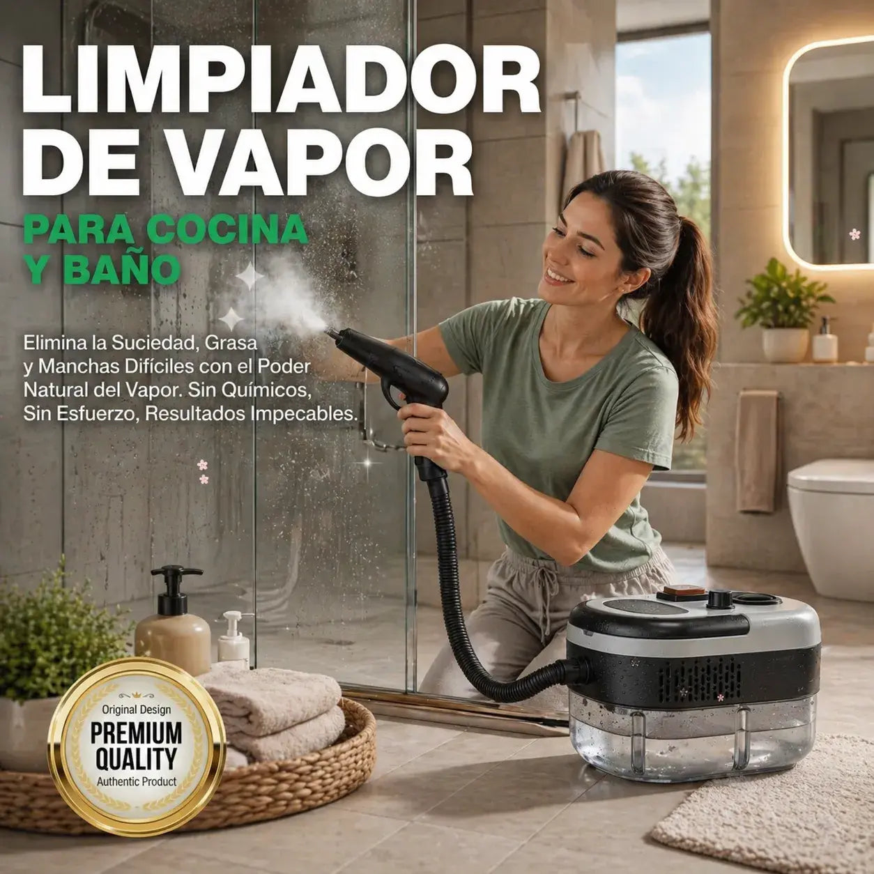 Limpiador a vapor multifuncional de alta presion para el hogar