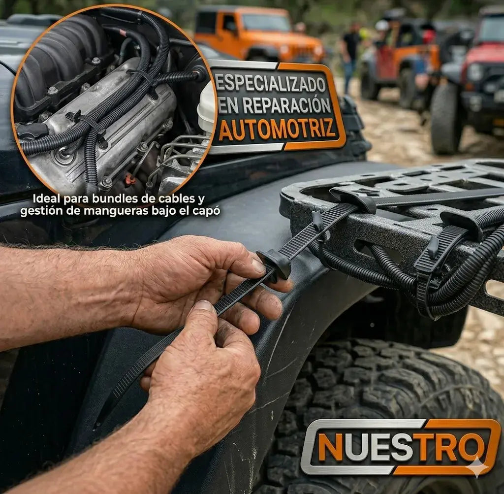 Set de correas para reparación automotriz, super resistentes 🚘 | pack por 100 unidades