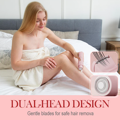 🌸Depiladora de Doble Cabezal para Mujer, Resistente al Agua IPX7